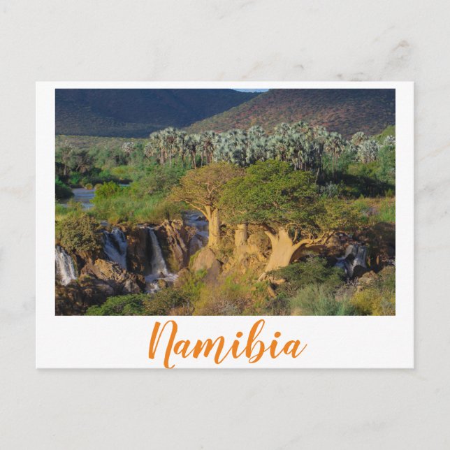Namibia Kunene Floden Epupa Falls Landskap Vykort (Framsida)