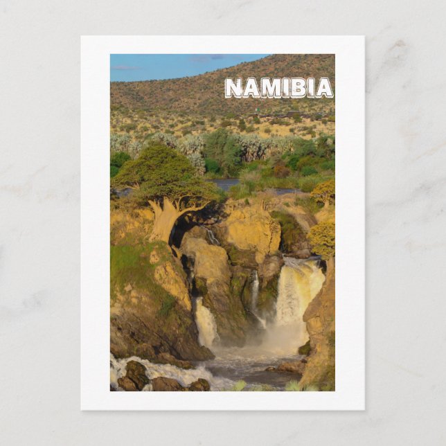 Namibia Kunene Floden Epupa Falls Landskap Vykort (Framsida)