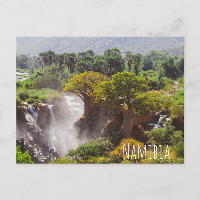 Namibia Kunene Floden Epupa Falls Landskap Vykort (Framsida)
