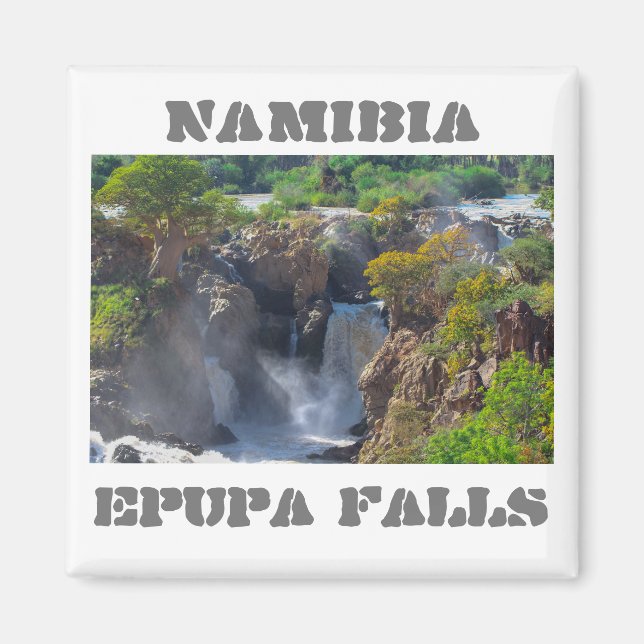 Namibia Kunene River Epupa Falls Ligcape Baobabs Magnet (Framsidan)