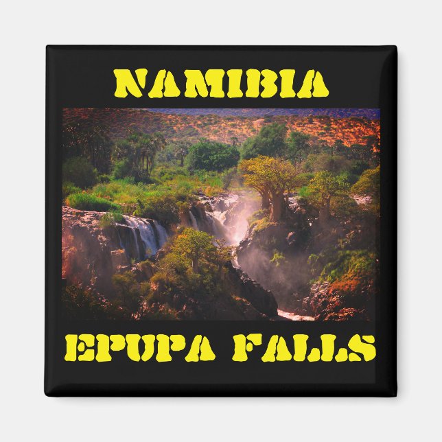 Namibia Kunene River Epupa Falls Ligcape Baobabs Magnet (Framsidan)