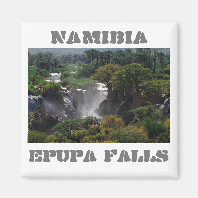 Namibia Kunene River Epupa Falls Ligcape Baobabs Magnet (Framsidan)