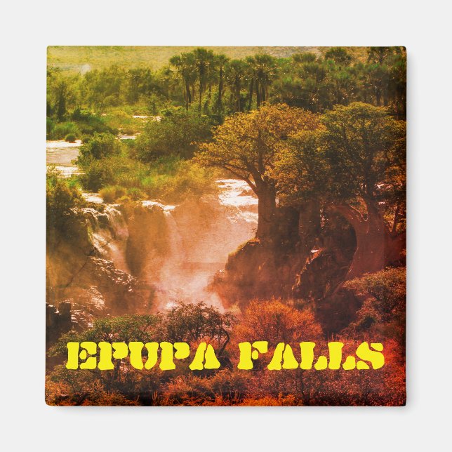 Namibia Kunene River Epupa Falls Ligcape Baobabs Magnet (Framsidan)