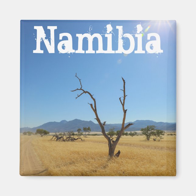 Namibia Marienfluss Savannah liggande natur Magnet (Framsidan)