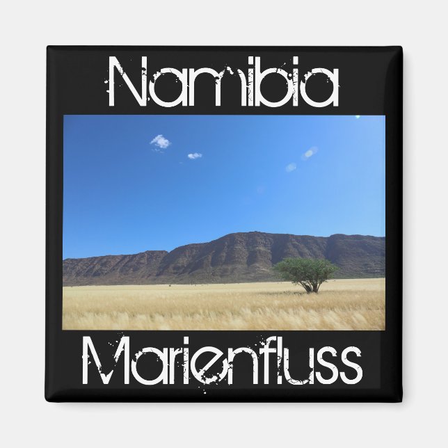 Namibia Marienfluss Savannah liggande natur Magnet (Framsidan)