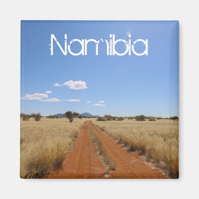 Namibia Marienfluss Savannah liggande natur Magnet (Framsidan)