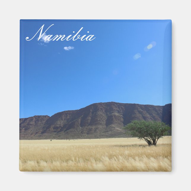 Namibia Marienfluss Savannah liggande natur Magnet (Framsidan)