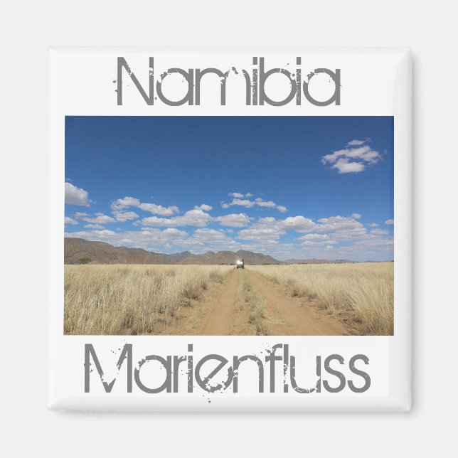 Namibia Marienfluss Savannah liggande natur Magnet (Framsidan)