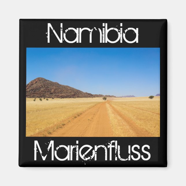 Namibia Marienfluss Savannah liggande natur Magnet (Framsidan)