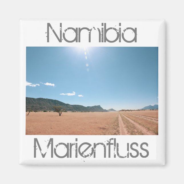 Namibia Marienfluss Savannah liggande natur Magnet (Framsidan)