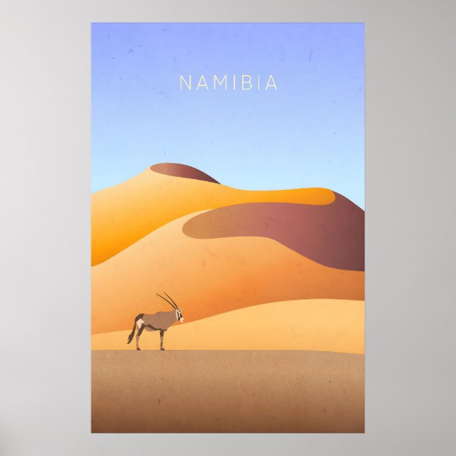 Namibia Minimal Resemappningsaffisch Poster (Framsidan)