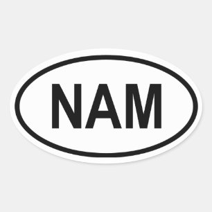 Namibia ’NAM’ Ovalt Klistermärke