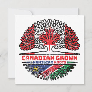 Namibia Namibian Canadian Canada Träd Roots Flagga Kort