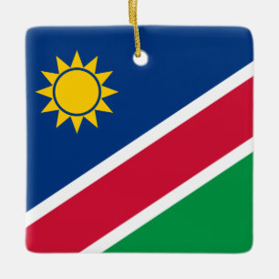 Namibia (Namibian) Flagga Julgransprydnad Keramik