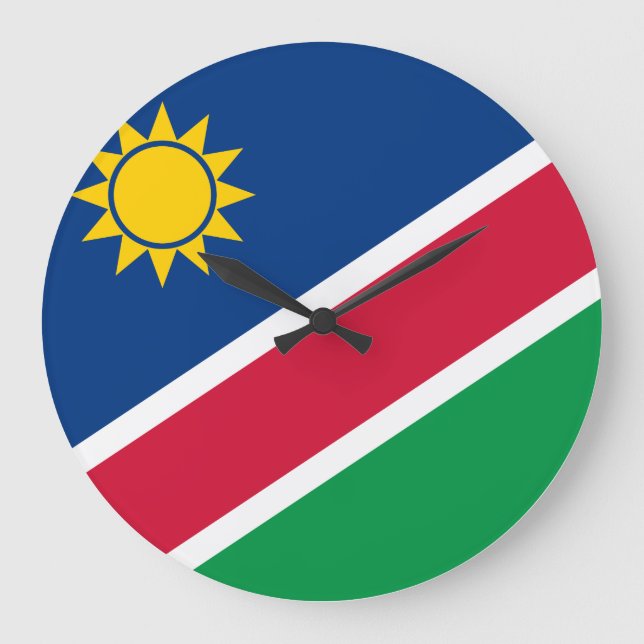 Namibia (Namibian) Flagga Stor Klocka (Framsida)
