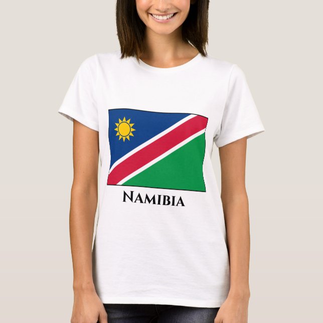 Namibia (Namibian) Flagga T Shirt (Framsida)