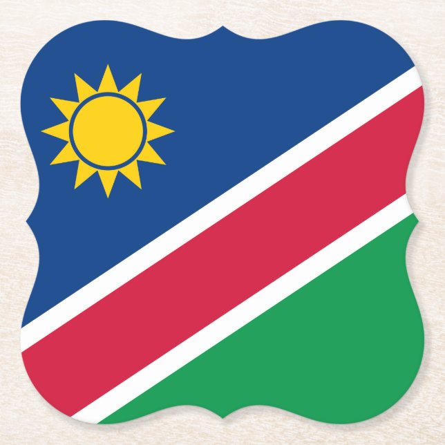 Namibia (Namibian) Flagga Underlägg Papper (Framsida)