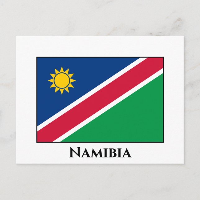 Namibia (Namibian) Flagga Vykort (Framsida)