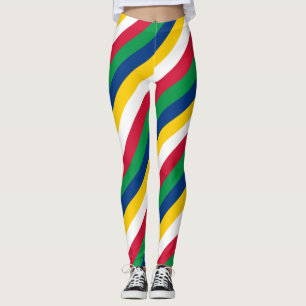 Namibia National Flagga Diagonal Stripe Färg Leggings