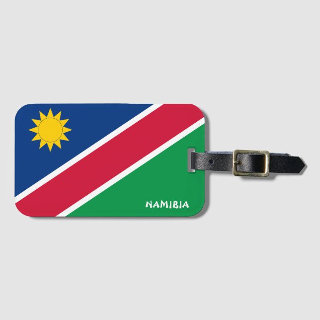 Namibia National Flagga Patriotic Bagagebricka (Framsida horisontal)