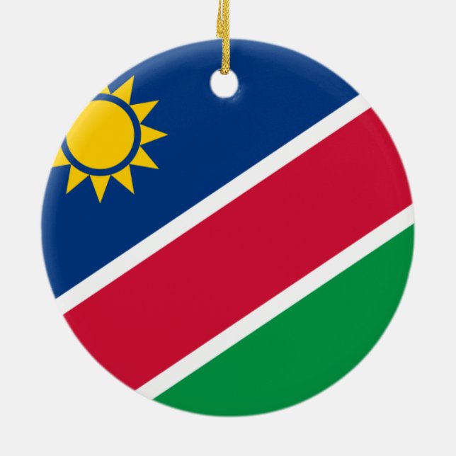 Namibia Ornament-flagga Julgransprydnad Keramik (Baksidan)