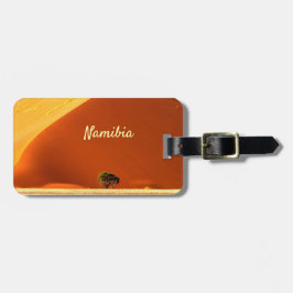 Namibia red dunes of Sossusvlei-foto med text Bagagebricka