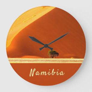 Namibia red dunes of Sossusvlei-foto med text Stor Klocka