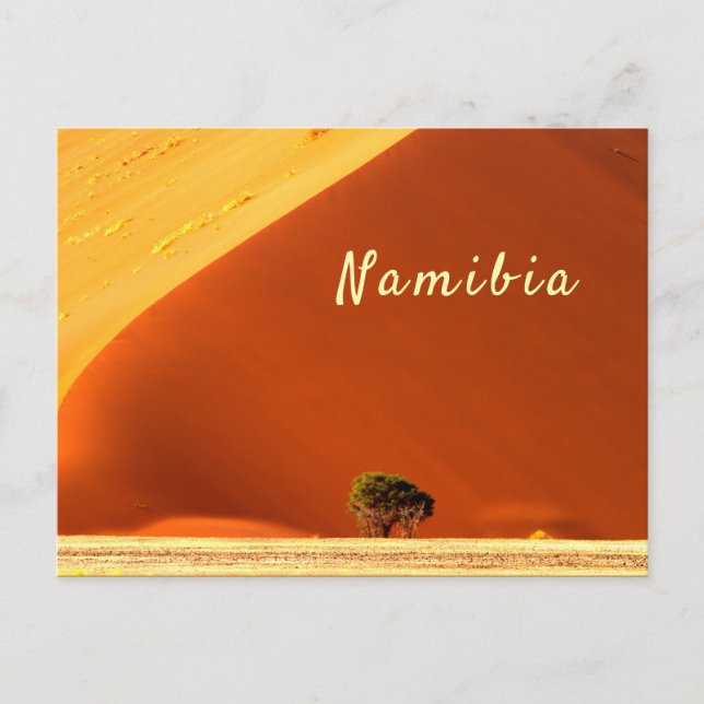 Namibia red dunes of Sossusvlei-foto med text Vykort (Framsida)