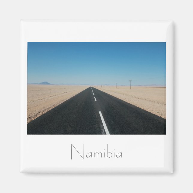 Namibia Road Highway Deert Landcape Magnet (Framsidan)