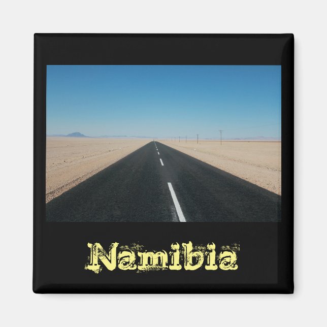 Namibia Road Highway Deert Landcape Magnet (Framsidan)