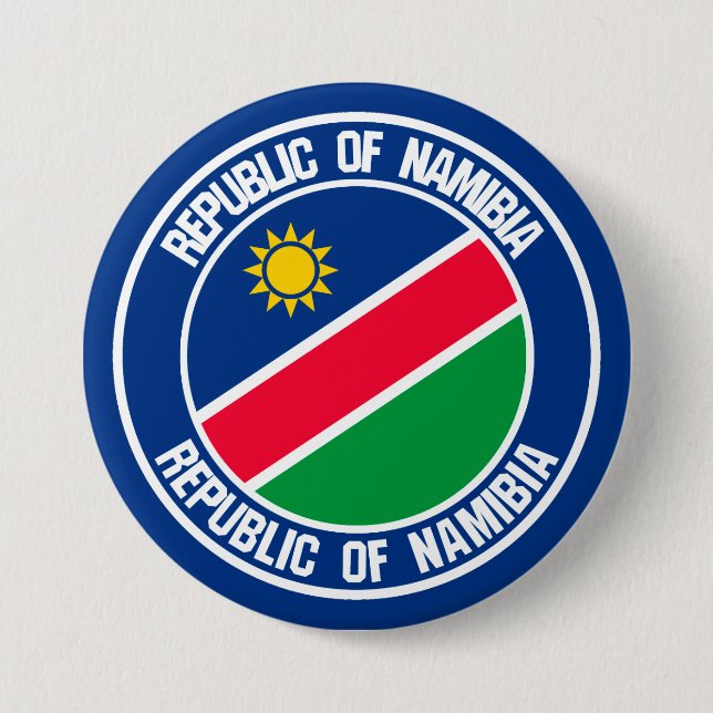 Namibia Round Emblem Knapp (Framsida)