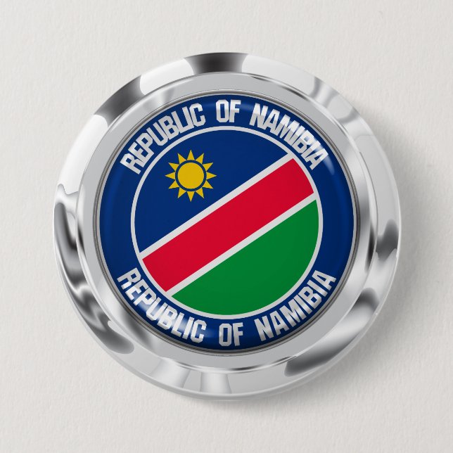 Namibia Round Emblem Knapp (Framsida)