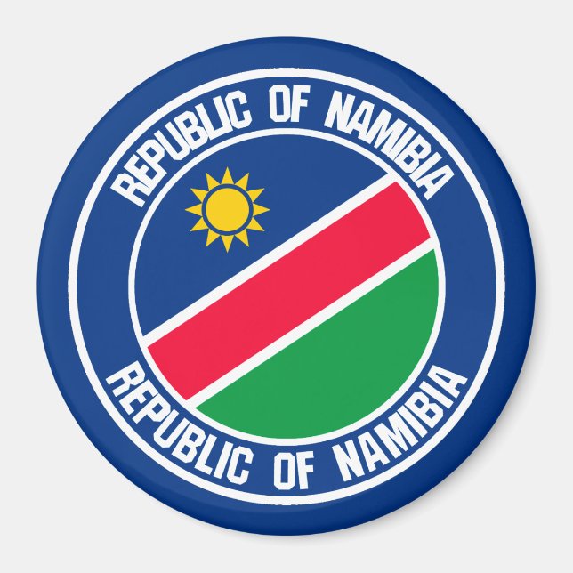 Namibia Round Emblem Magnet (Framsidan)