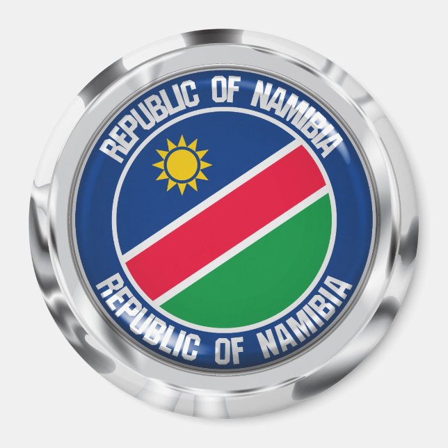 Namibia Round Emblem Magnet (Framsidan)