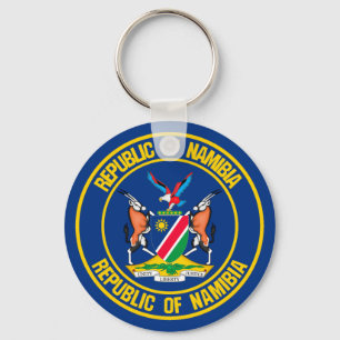 Namibia Round Emblem Nyckelring