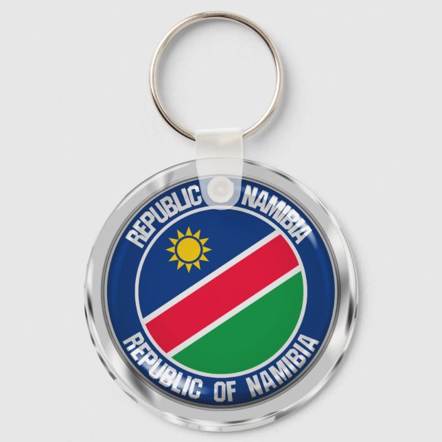 Namibia Round Emblem Nyckelring (Framsida)