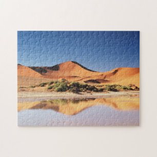 Namibia, Sossusvlei-regionen, Sanddyner i öken Pussel