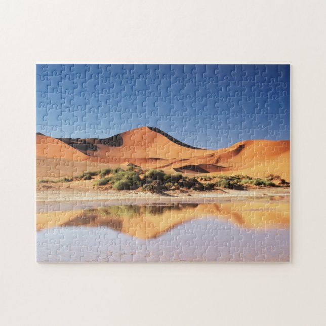 Namibia, Sossusvlei-regionen, Sanddyner i öken Pussel (Horisontell)