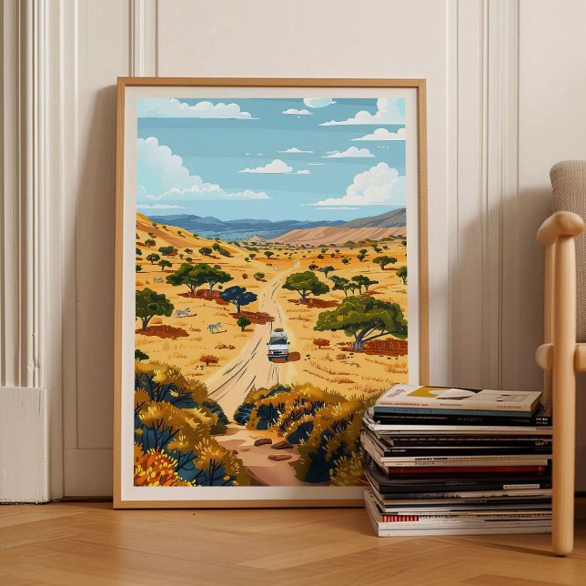 Namibia Tryck Safari Illustration Namibia Resa  (Skapare uppladdad)