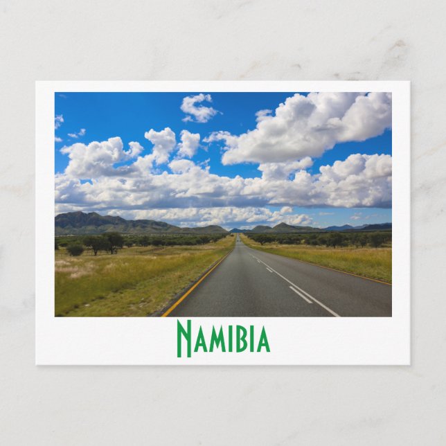 Namibia Windhoek Road Landcape Natature Vykort (Framsida)