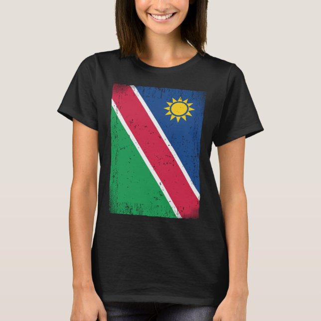 Namibian Flag Namibia T Shirt (Framsida)