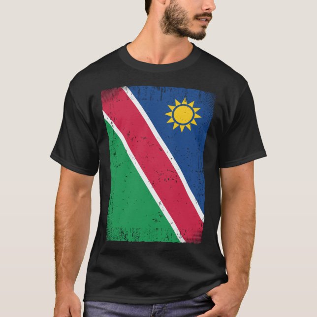Namibian Flagga Namibia T Shirt (Framsida)