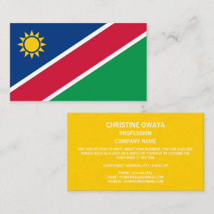 Namibianska Flagga, Flagga Namibia Visitkort