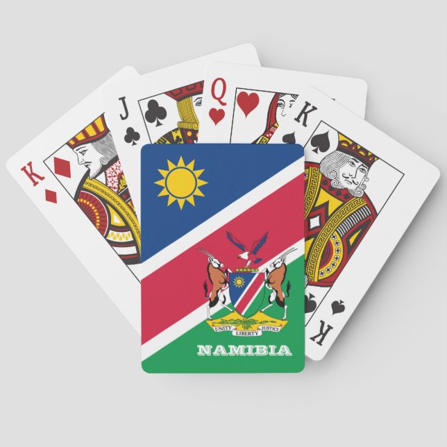 Namibianska Flagga, spelkort för Namibia (Baksidan)
