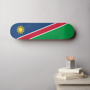 Namibias flagga mini skateboard bräda 18,5 cm