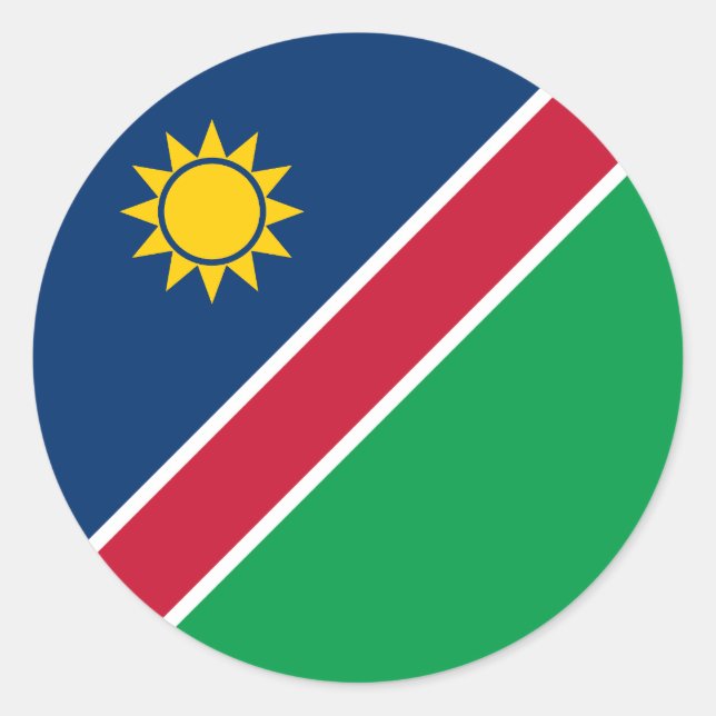 Namibias flagga runt klistermärke (Framsida)