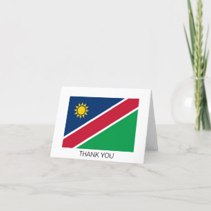 Namibias flagga tack kort