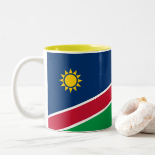 Namibias flagga Två-Tonad mugg