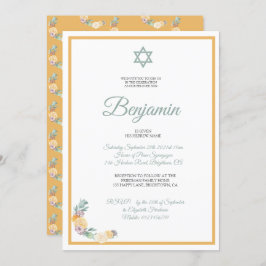 Naming Ceremony Jewish Pojke inbjudan