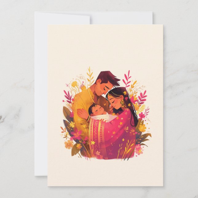 Namkaran Baby namnger Ceremony-inbjudan Inbjudningar (Framsida)